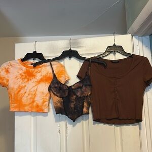 SHEIN Crop Top Lot Size Medium 3 Tops